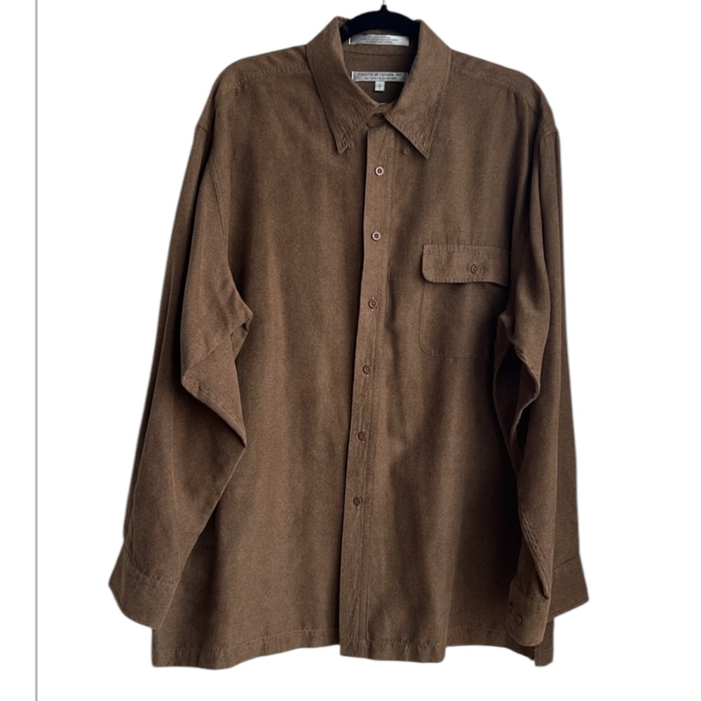 Forsyth of Canada Brown Button Down long sleeve Shirt